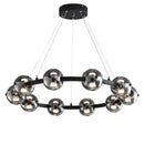 Axyaa Round Glass Chandelier Pendant Lamp for Dining Room and Kitchen