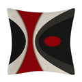 Axyaa Black Red Geometric Abstract Cushion Cover for Stylish Home Decor