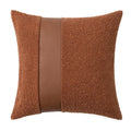 Faux Leather Textured Accent Pillow Cover in 9 Colors by Axyaa