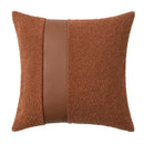 Faux Leather Textured Accent Pillow Cover in 9 Colors by Axyaa