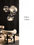 Axyaa Stainless Steel Dining Room LED Chandelier Ceiling Pendant Lamp
