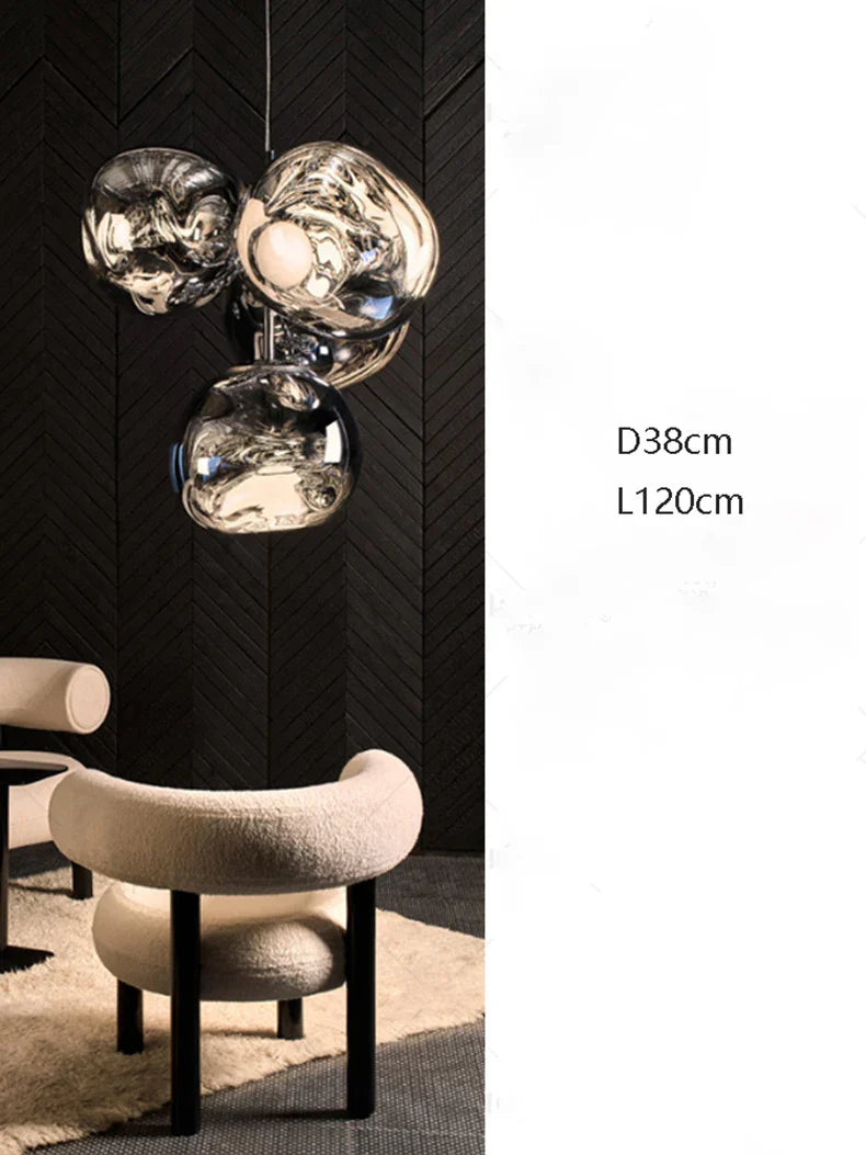 Axyaa Stainless Steel Dining Room LED Chandelier Ceiling Pendant Lamp