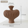 Axyaa Retro Ceramic Vase: Stylish Home Decor Sculpture for Flowers and Dried Arrangements