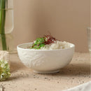 Axyaa Pure White Ceramic Bowl Set for High-End Dining Experience