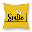 Axyaa Yellow Daisy Peach Skin Pillowcase