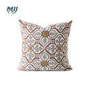 Axyaa Vintage Floral Jacquard Geometric Pillow Cover 45x45cm Home Bedroom Living Room