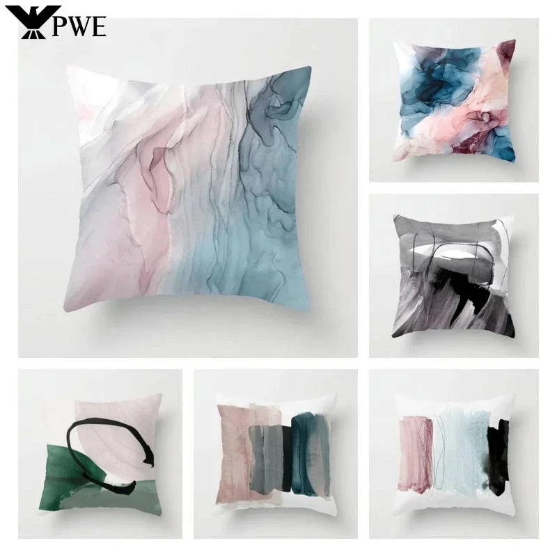 Geometric Abstract Pillow Case 45x45cm Axyaa Home Decor Square Cushion Cover