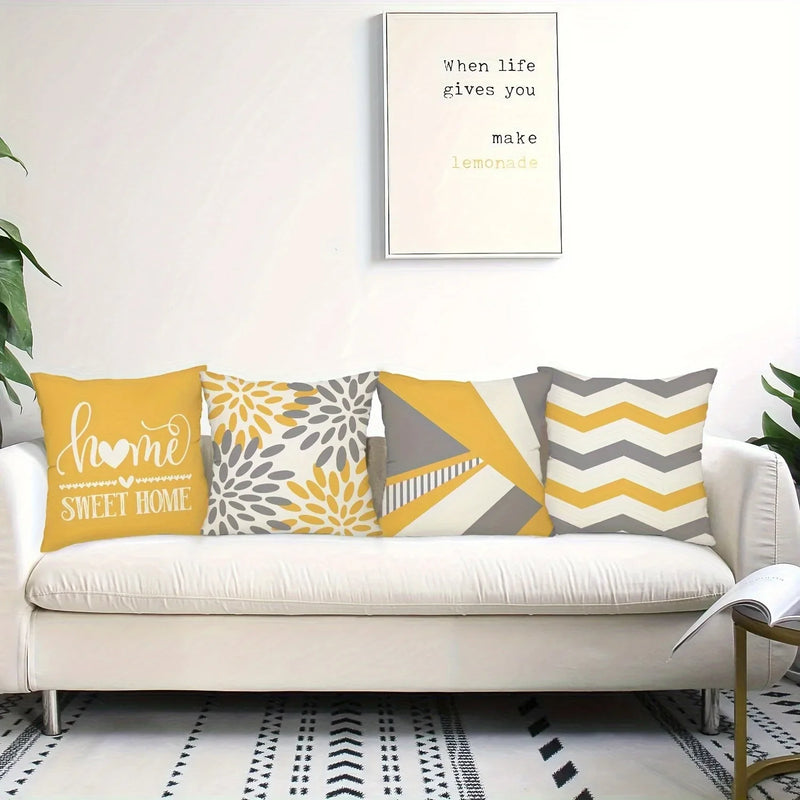 Axyaa Geometric Pattern Printed Pillowcase for Stylish Home Décor