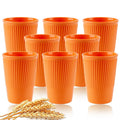Axyaa Wheat Straw Stripe Couple Cups Set - Multi-Functional Coffee Mug for Home