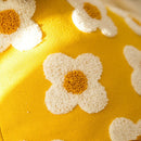 Axyaa Yellow Flower Embroidery Pillow Cover 45X45 Cojines Home Decor Sofa
