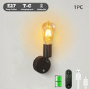 Axyaa Rechargeable Vintage Wall Lamp with Remote Control and Touch Dimmer