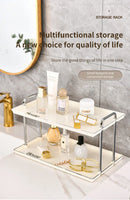 Axyaa Rectangle Tray with Handles: Coffee Table Tea Cup & Jewelry Storage Plate