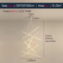 AXYAA Minimalist Duplex LED Chandelier for Living Room, Restaurant, Villa Hall