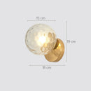 Axyaa Glass Ball Wall Lamp for Indoor Lighting in Bedroom Living Room Aisle Corridor