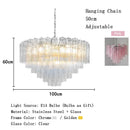 Axyaa Glass Chandelier Light: Elegant French Home Decor for Living Room, Bedroom, Hotel, Staircase.