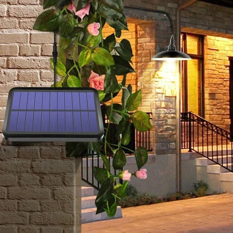 Axyaa Solar Pendant Light: Remote LED Chandelier for Outdoor & Indoor Garden