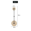 Axyaa Round Natural Stone Wall Lamp - Interior Bedroom Home Decor