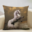Axyaa Tropical Style Running Horses Pillowcase Home Decor Square Linen Animal Pillow Case