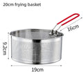 Axyaa Stainless Steel Fry Basket Strainer Spoon for Cooking French Fries