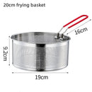 Axyaa Stainless Steel Fry Basket Strainer Spoon for Cooking French Fries