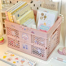 Axyaa Portable Folding Storage Basket: Organize Books, Cosmetics & More!
