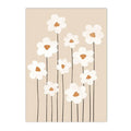 Axyaa Abstract Sun Palm Leaf Daisy Canvas Wall Art Bedroom Decor