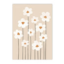Axyaa Abstract Sun Palm Leaf Daisy Canvas Wall Art Bedroom Decor