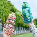 Axyaa Kids Animal Straw Cup - 600ML Plastic Water Bottle