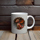 Axyaa Dino Hedgehog Ceramic Mug: Cute 3D Kids' Birthday Gift Cup