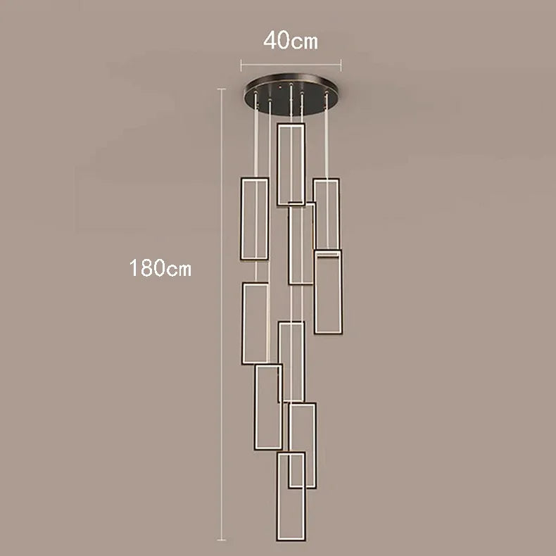 Axyaa Nordic Stair Chandelier Ceiling Light for Living and Dining Room