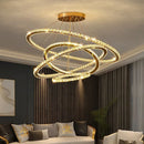 Axyaa Modern Crystal Ceiling Chandelier Light Fixture for Home Decor