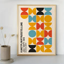 Yellow Orange Pyramid Geometric Canvas Poster for Modern Home Decor by Axyaa