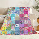 Axyaa Plaid Floral Flannel Blanket: Cozy Bedding for All Seasons