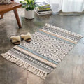 Axyaa Geometric Tufted Tassel Rug Tapestry for Home Decor