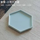 Axyaa Dessert Cake & Snack Plate for Tea, Pastries, Fruits - Creative Geometry Design