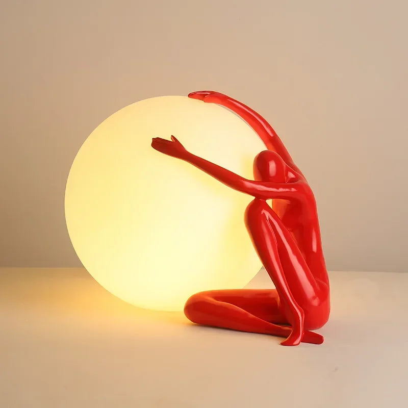 Axyaa Nordic Resin Table Lamp LED Desk Light for Home Living Room