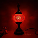 Axyaa Turkish Swirling Dance Mosaic Table Lamp Glass Bed Light Vintage Romantic Glass Mosaic Lamp