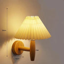 Axyaa Wooden Wall Light Paper Umbrella LED Sconces for Home Decorations