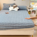 Axyaa Jacquard Winter Fleece Mattress Cover, Elastic Band, Thick & Warm Bed Sheet