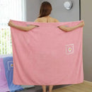 Axyaa Women's Cotton Bath Towel Wrap Skirt Absorbent Long Style Bathrobe