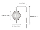 Axyaa Japanese Style Pull-string Wall Lamp for Study Room and Bedroom