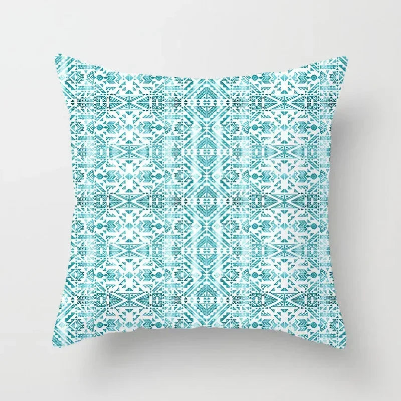 Modern Geometry Print Pillow Case for Home Decor by Axyaa - Mint Green Pillow Cover