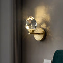 Axyaa Crystal LED Wall Sconce - Copper Indoor Lighting Fixture