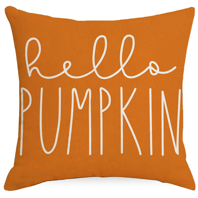 Axyaa Autumn Harvest Maple Leaf Pillow Cover for Living Room and Bedroom