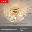 Axyaa Sun Flower Crystal Ceiling Light 2025 - LED Decor for Living Room, Bedroom & Study