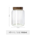 Axyaa Glass Mason Storage Jar With Bamboo Cover for Kitchen Grains & Tea