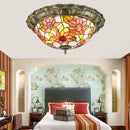 Axya Tiffany Ceiling Lamp: European Retro Style LED Light for Living Room, Bedroom, Corridor