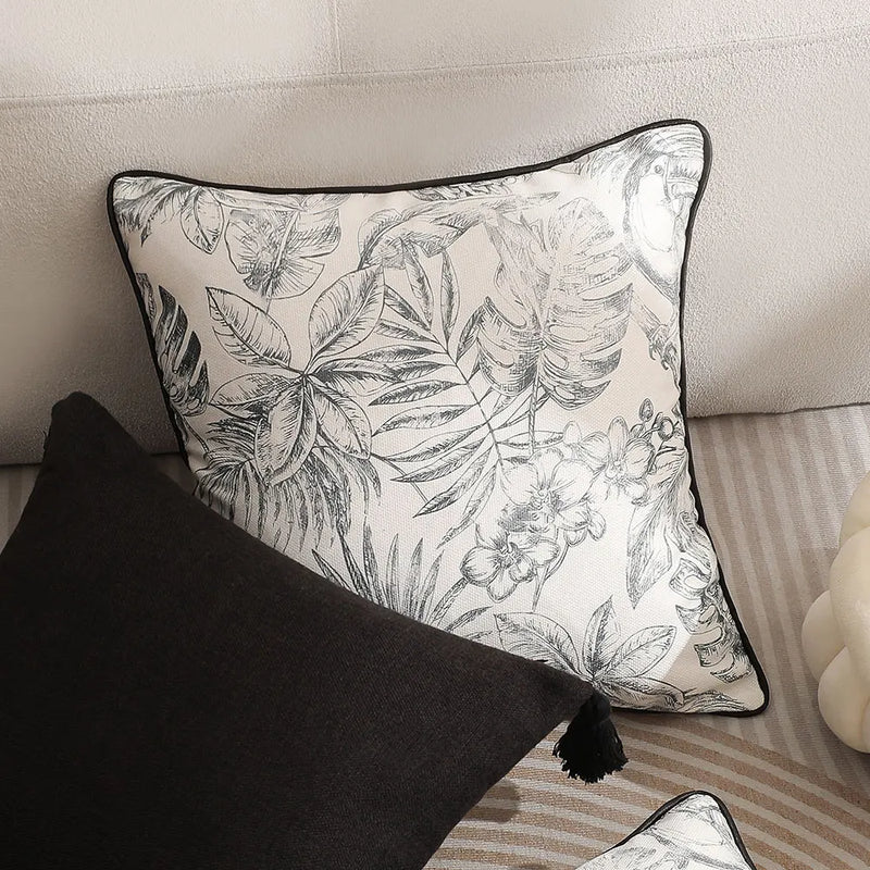 Axyaa Nordic Style Decorative Cushion Cover for Living Room, 45x45 Square Sofa Pillow Case