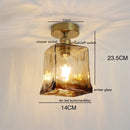 Axyaa Amber Glass LED Ceiling Lamp, 4W Home Lighting for Bedroom Living Room