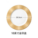 Axyaa Nordic Light Luxury Ceramic Plate Set for Western Restaurant and Model Room